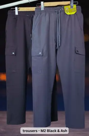 5 pocket cargo trousers - Black & Ash