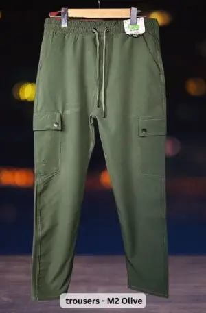 5 pocket cargo trousers - olive