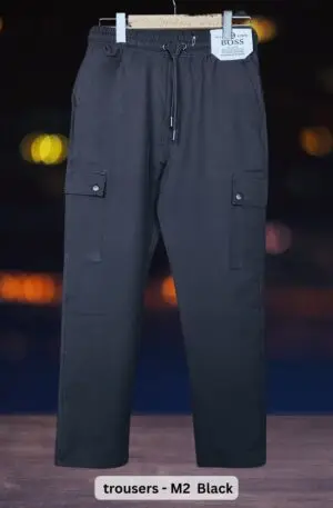 5 pocket cargo trousers - Black