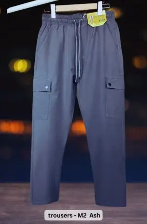 5 pocket cargo trousers - Ash